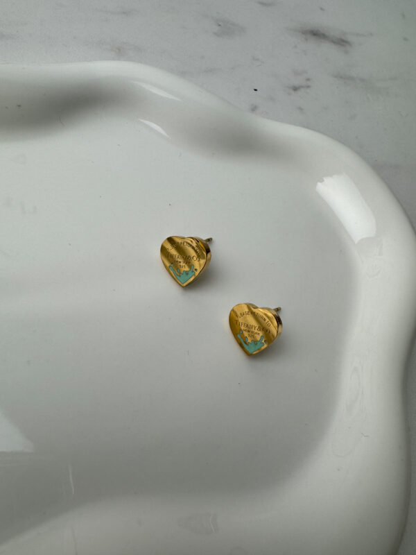 Aretes T Mancha Azul
